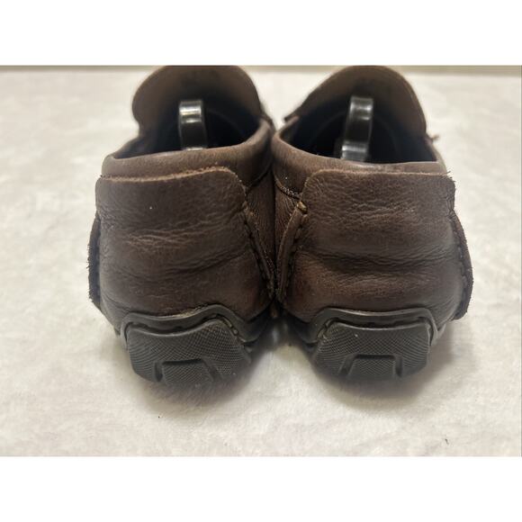 Clarks Men’s Shoes Size 8.5 M Brown Leather Loafers Moccasins Slip on Driving - Picture 4 of 9